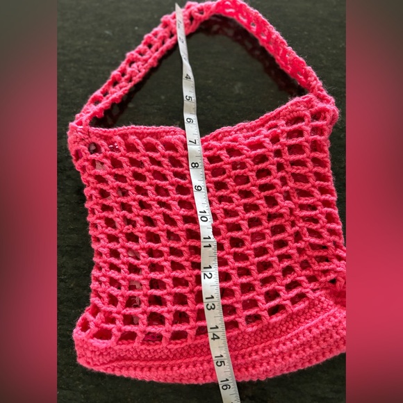 Hand crocheted fully lined bag - Picture 4 of 4